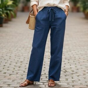 MEC Lightweight Hemp Blend Pants Granola Girl Boho Chic Linen Look Lagenlook